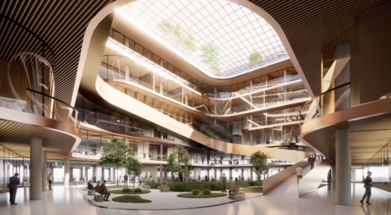 HDC현대산업개발 본사 이전이 예정된 서울원의 상업시설 내부 투시도. / 사진제공=HDC현대산업개발