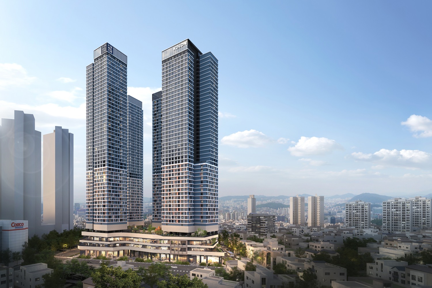 상봉7재정비촉진구역 도시환경정비사업 투시도. /사진제공=코오롱글로벌