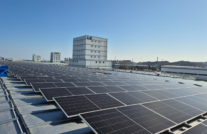 LS전선 동해 사업장에 설치된 태양광 발전 시스템. /사진제공=LS전선