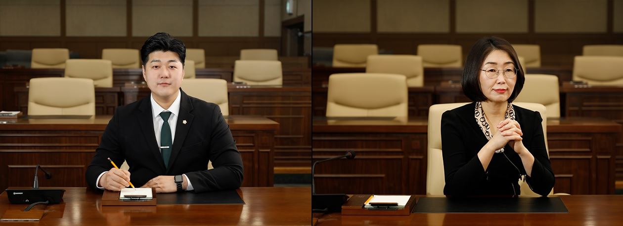 고병준 마포구의원(왼쪽), 장정희 마포구의원./사진=마포구의회 홈페이지