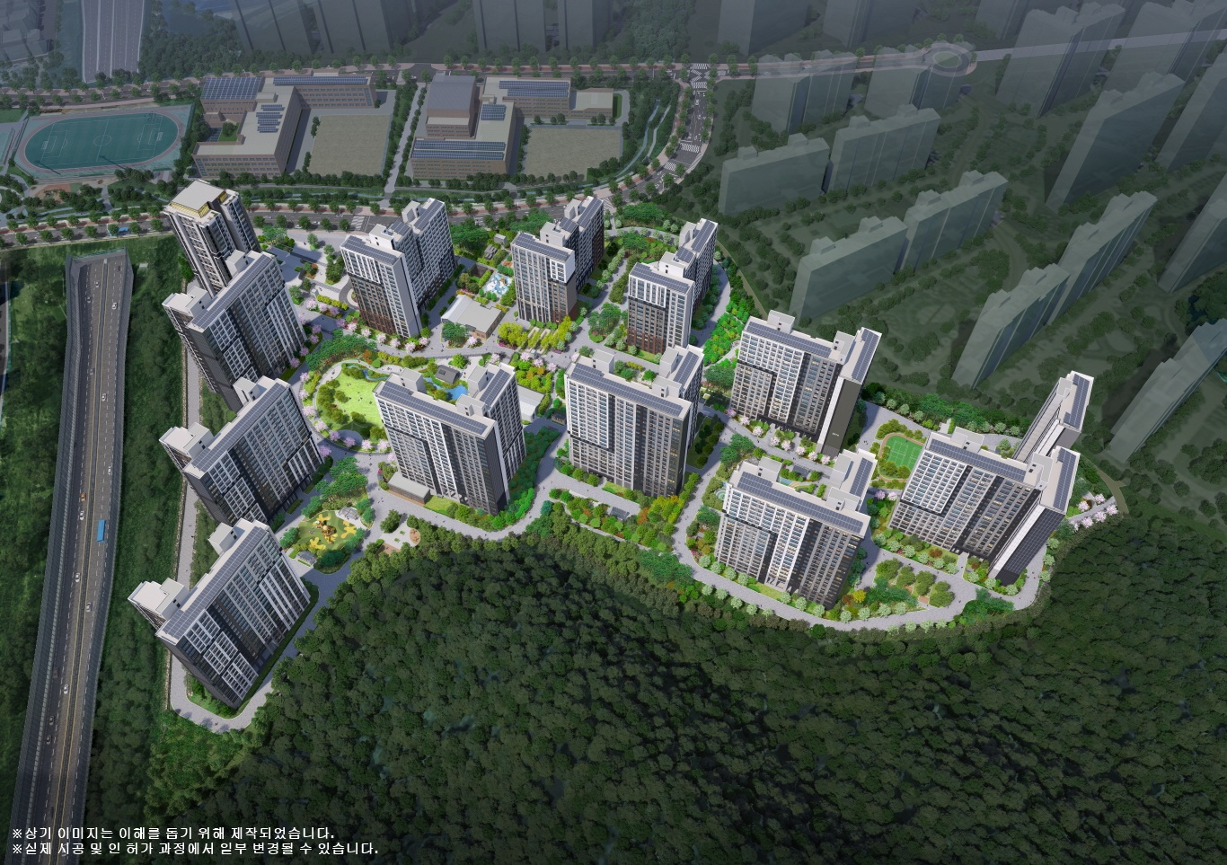 동탄 꿈의숲 자연&데시앙 조감도./사진제공=태영건설