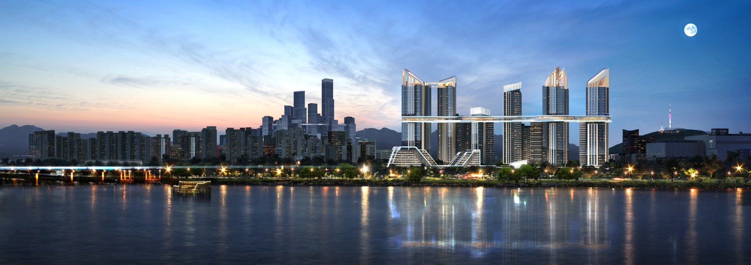 HDC현대산업개발의 ‘용산정비창 전면1구역’ 예상 단지 투시도. / 사진제공=HDC현대산업개발