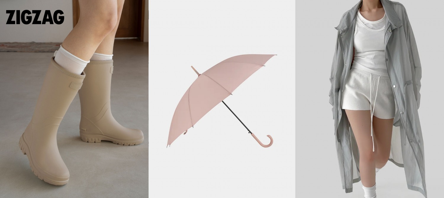 지그재그에 따르면 장마 관련 상품 거래액이 최대 5배 이상 뛰었다. /사진제공=카카오스타일