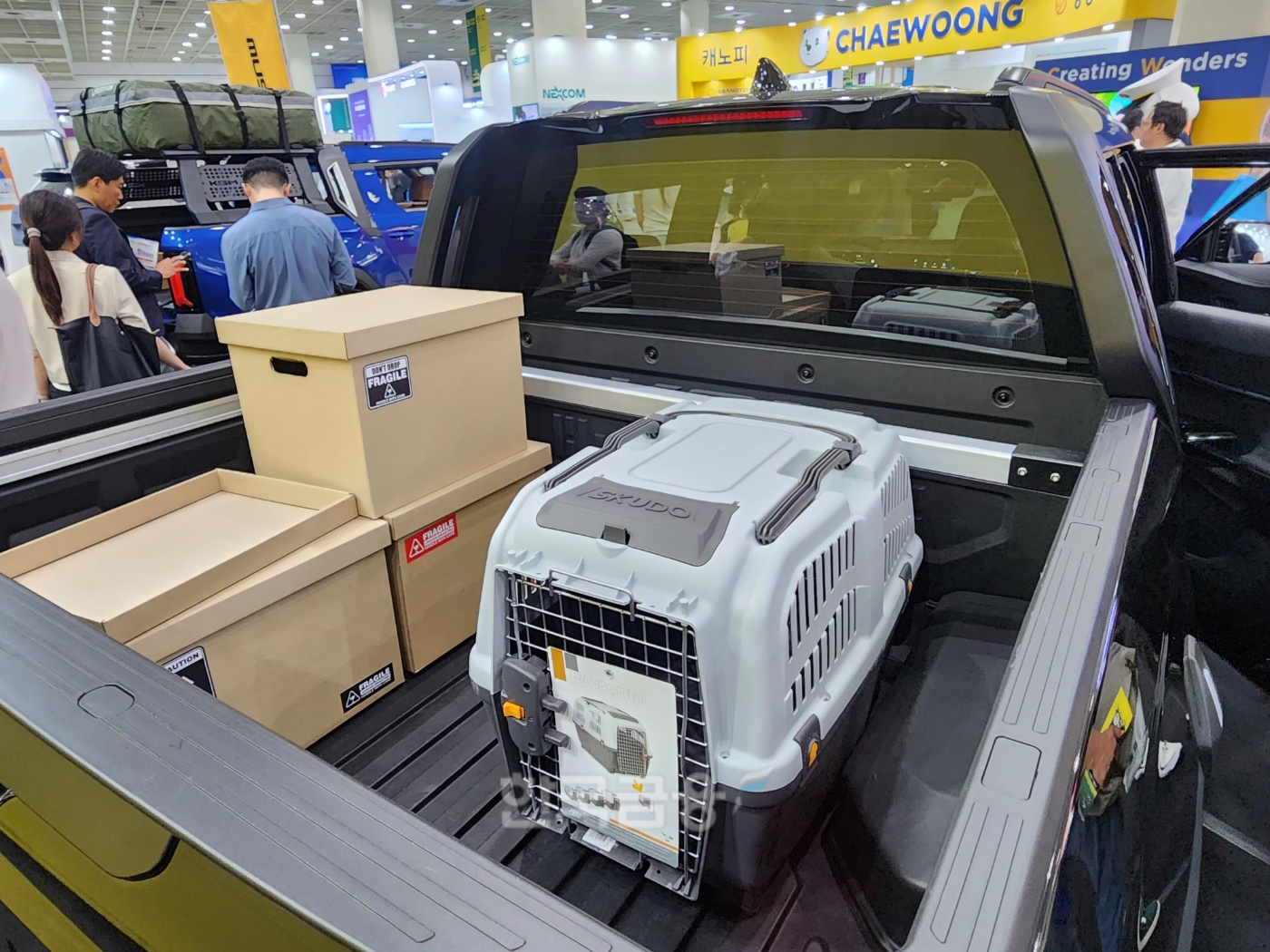 무쏘 EV 트렁크 적재공간. / 사진=김재훈 기자