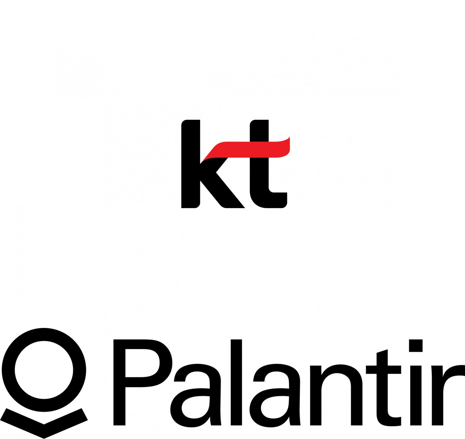 KT, 팔란티어 CI. / 사진=각 사