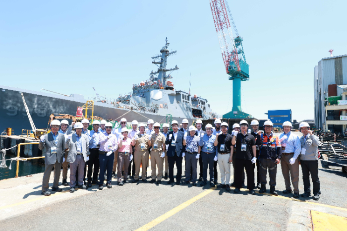 미국 조선해양 전문가 그룹이 23일 울산 HD현대중공업을 방문했다. /사진제공=HD현대