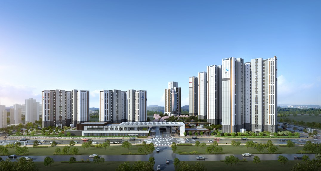 '고덕 자연앤 하우스디' 투시도. /사진제공=대보건설