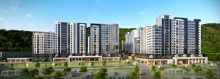 석수역세권 모아타운 투시도./사진제공=동부건설