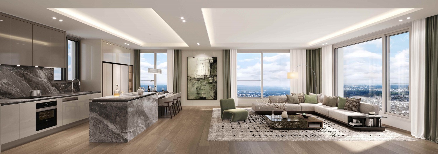 '래미안 루미원' 99A타입 거실 이미지. /사진제공=삼성물산