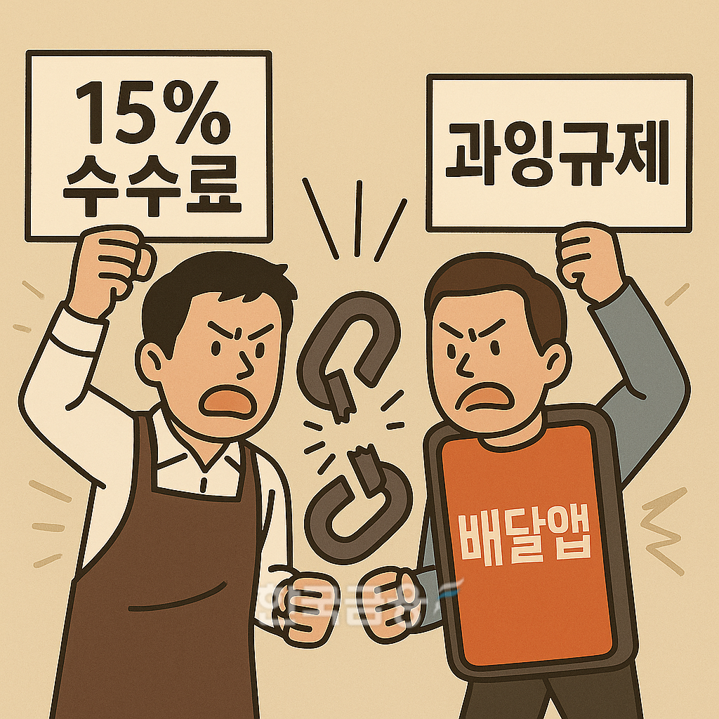 배달앱 수수료 상한제가 온플법에 포함될지 관심이 쏠린다. /사진=챗GPT