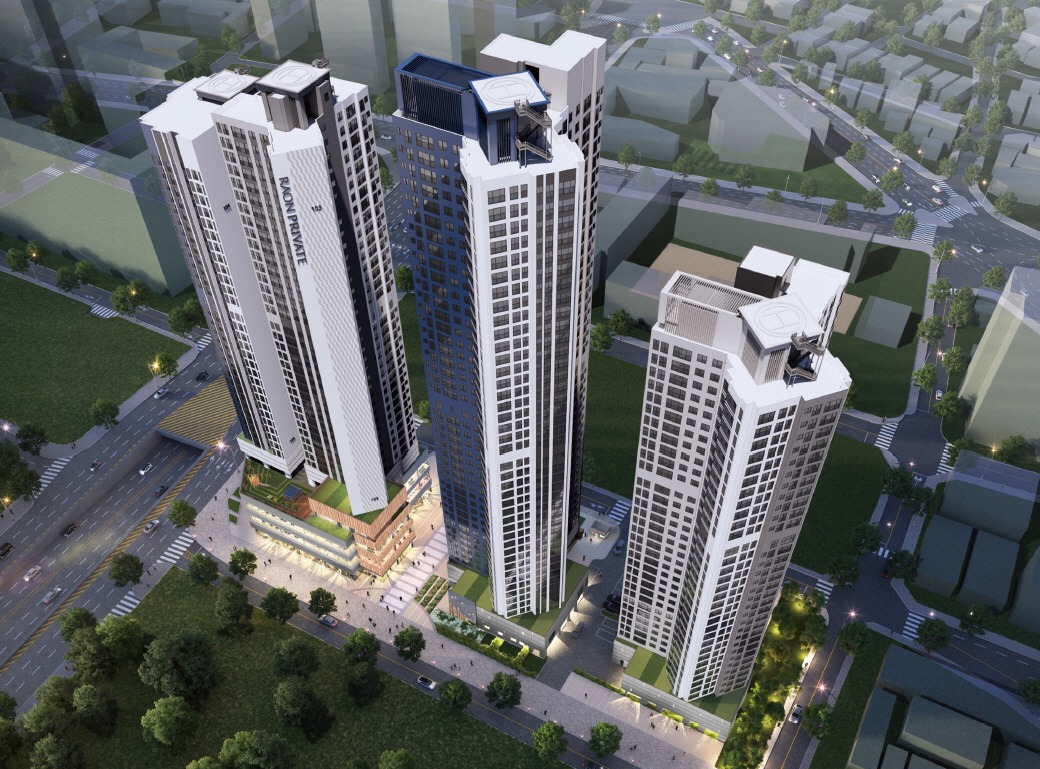 숭의역 라온프라이빗 스카이브 투시도./사진제공=라온건설