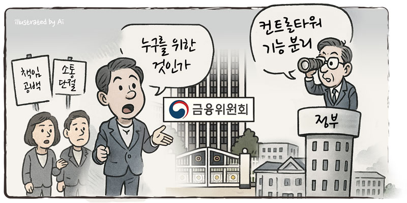 ◇ 국정기획위가 마련한 금융감독 개편안이 그대로 실행되면 금융사를 통제하는 감독기구는 재무부(가칭), 금융감독위원회, 금소원 등 세 곳으로 늘어난다. 세상은 하나이고 서로 연결되지만 이재명 정부의 금융감독 체계는 칸막이식으로 더 분열되고 더 쪼개진다. 자칫 금융당국 조직개편안이 '개선(改善)'이 아닌 '개악(改惡)'이 되지 않을지 깊이 생각해 봐야 할 시점이다.