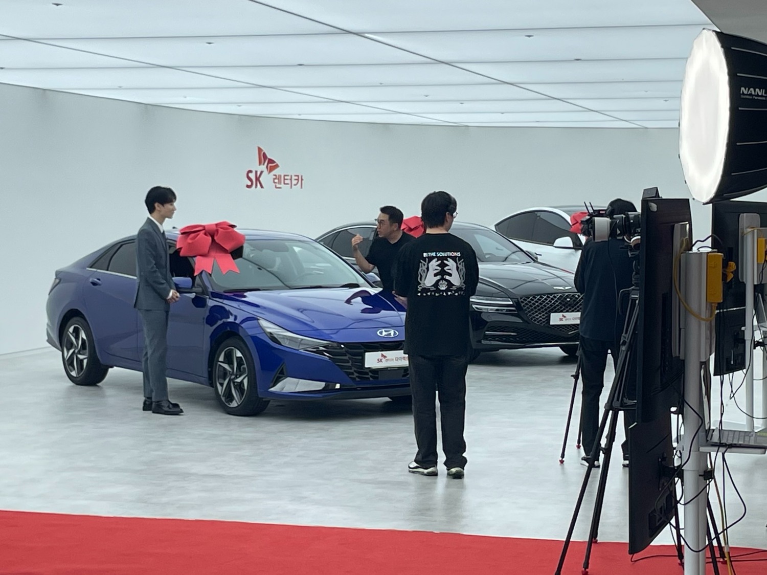 SK렌터카 '라이브온' 촬영 모습. / 사진=SK렌터카