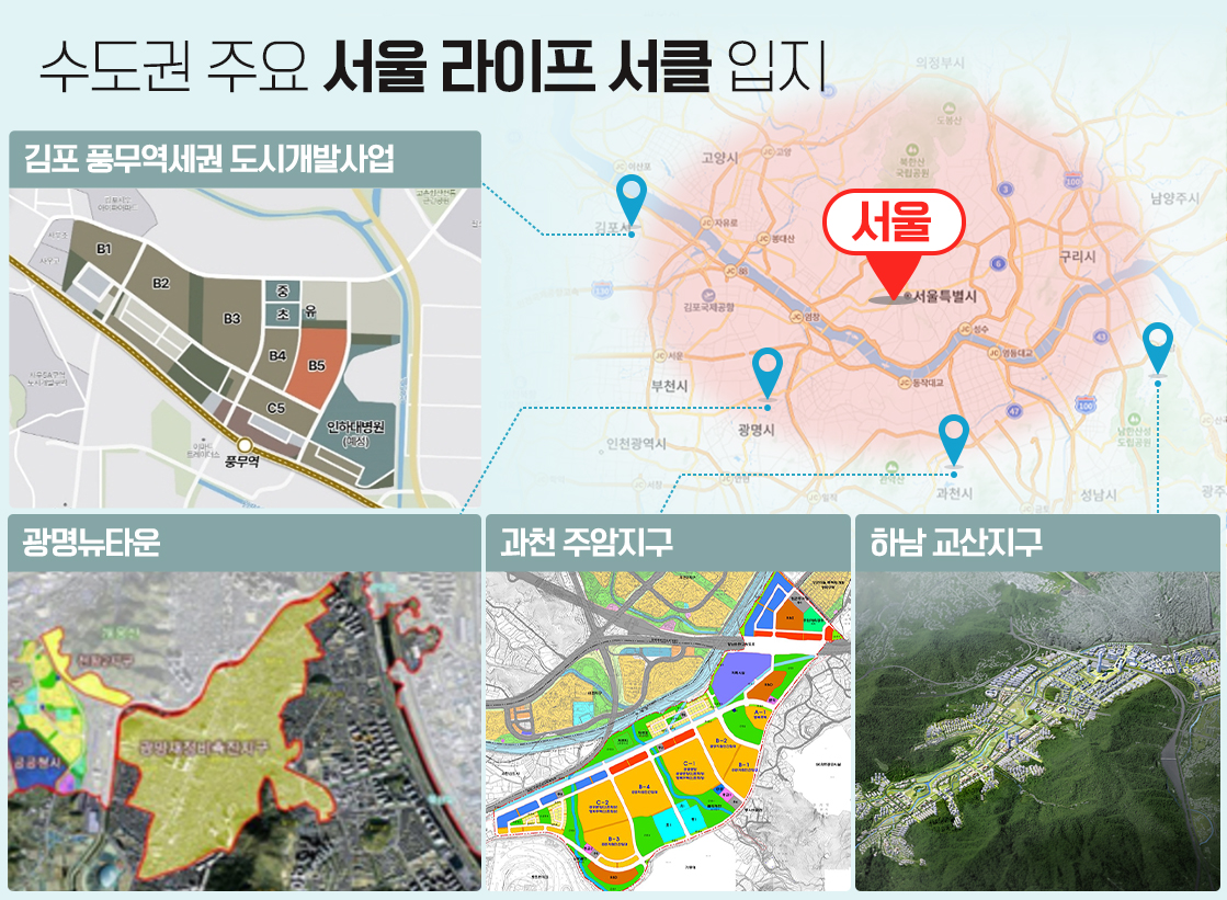 수도권 주요 서울 라이프 서클 입지./사진제공=더피알