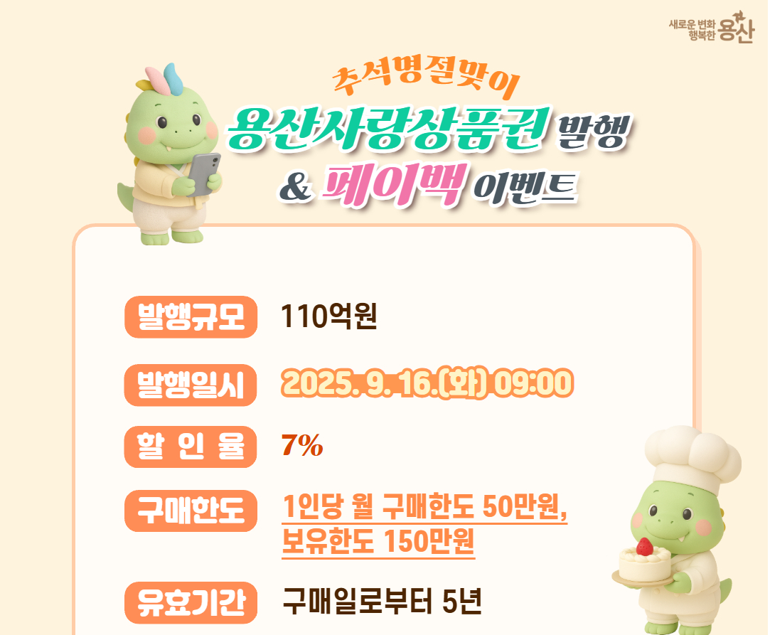 용산사랑상품권 발행./사진제공=용산구