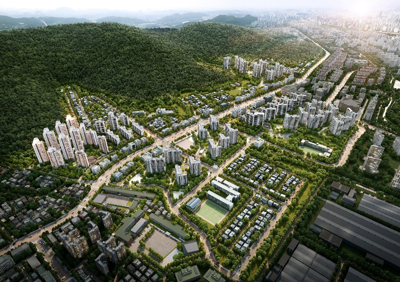 광명 구름산지구 개발 예정도./사진제공=유승건설