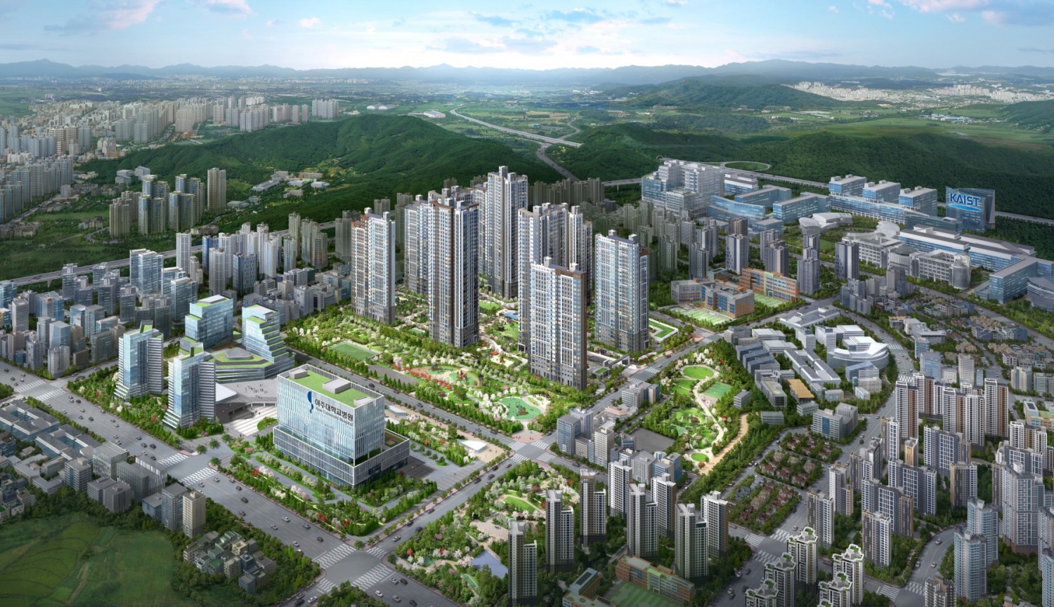 '브레인시티 메디스파크 대광로제비앙 모아엘가‘ 투시도./사진제공=대광건영