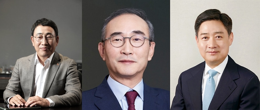 (왼쪽부터) 유영상 SK텔레콤 대표이사, 김영섭 KT 대표이사, 홍범식 LG유플러스 대표이사. / 사진=각 사
