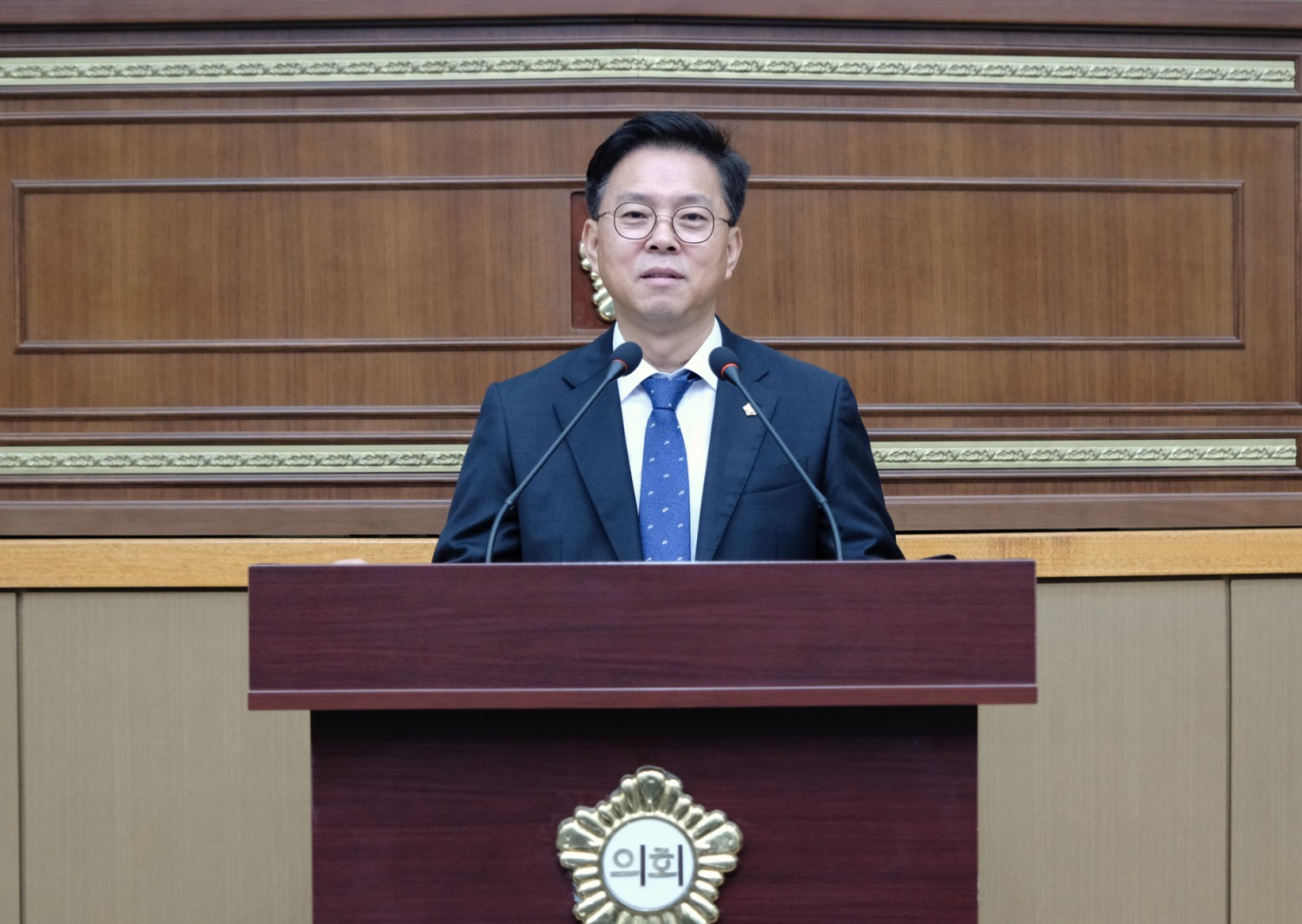 남해석 마포구의회 의원이 5분 자유발언을 펼치는 모습./사진제공=마포구의회