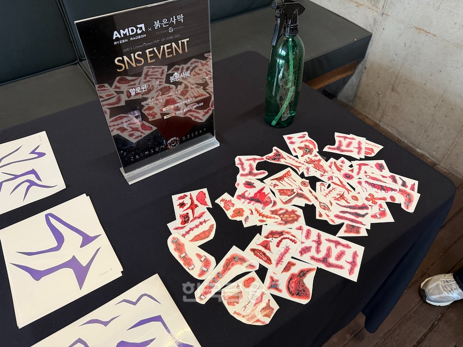 ‘붉은사막 X AMD 팝업스토어 2025’ 1층 이벤트 존. / 사진=정채윤 기자