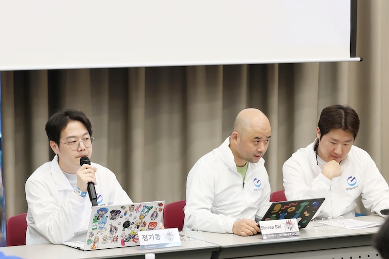 지스타 2025에서 진행된 그라비티 라그나로크 IP 신작 3종 간담회 현장. / 사진=게임기자단
