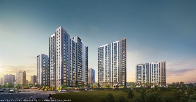시흥거모 엘가 로제비앙 투시도./모아주택산업·로제비앙건설