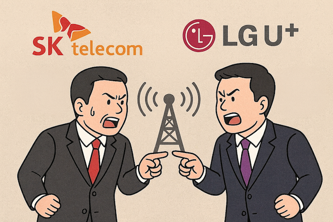 정부의 3G·LTE 주파수 재할당 방안 발표로 통신업계 갈등이 재점화됐다. / 이미지=챗GPT