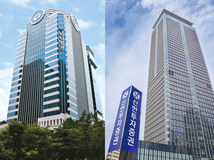 (왼쪽부터) 하나증권 본사, 신한투자증권 본사 / 사진제공= 각사