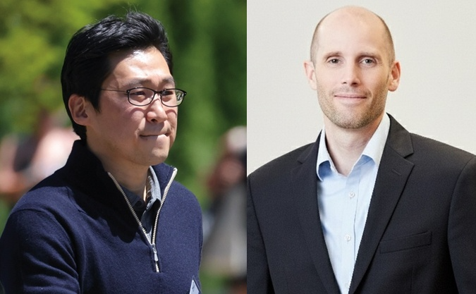 Coupang Inc. Chairman Kim Bom-Suk (left) and newly appointed Coupang CEO Harold Rogers. / Photo provided by Coupang