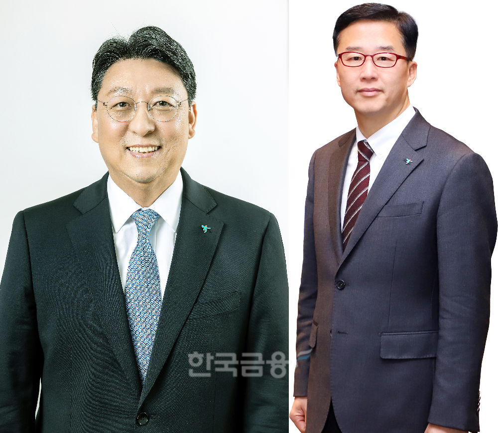 남궁원 하나생명 대표(왼쪽), 배성완 하나손보 대표./사진=하나금융