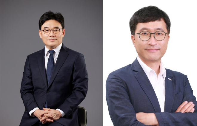 정철호 컴투스홀딩스 대표(왼쪽)와 남재관 컴투스 대표. / 사진=각사