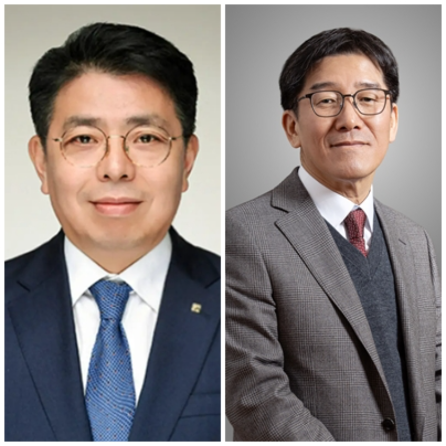 정일선 광주은행장(왼쪽), 박춘원 전북은행장(오른쪽)