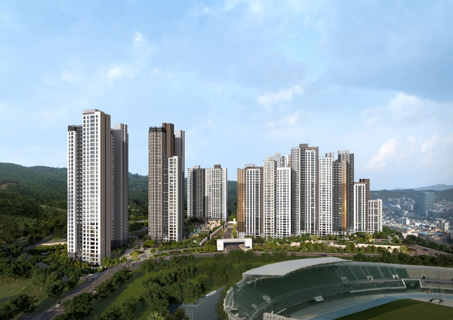 '두산위브더제니스 구미' 주경 투시도./사진제공=두산건설