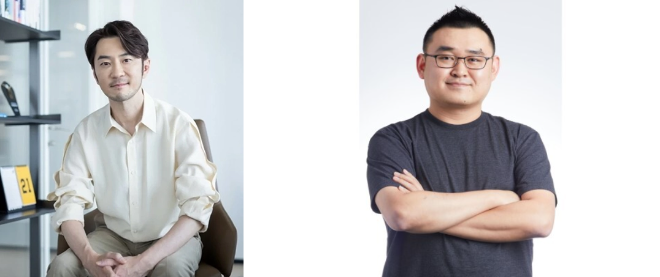 김창한 크래프톤 대표(왼쪽)와 조두원 블루홀스튜디오 대표. / 사진=각사
