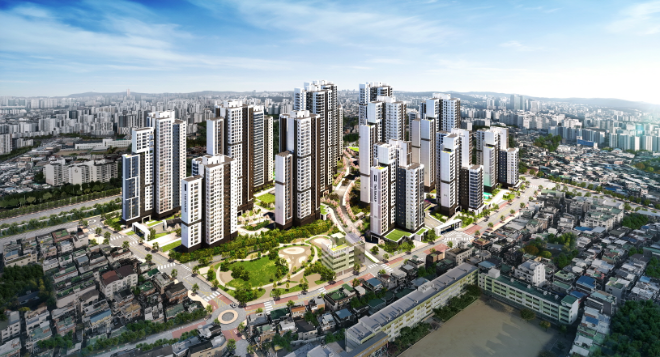 포스코이앤씨 '더샵 신길센트럴시티' 조감도./사진제공=포스코이앤씨