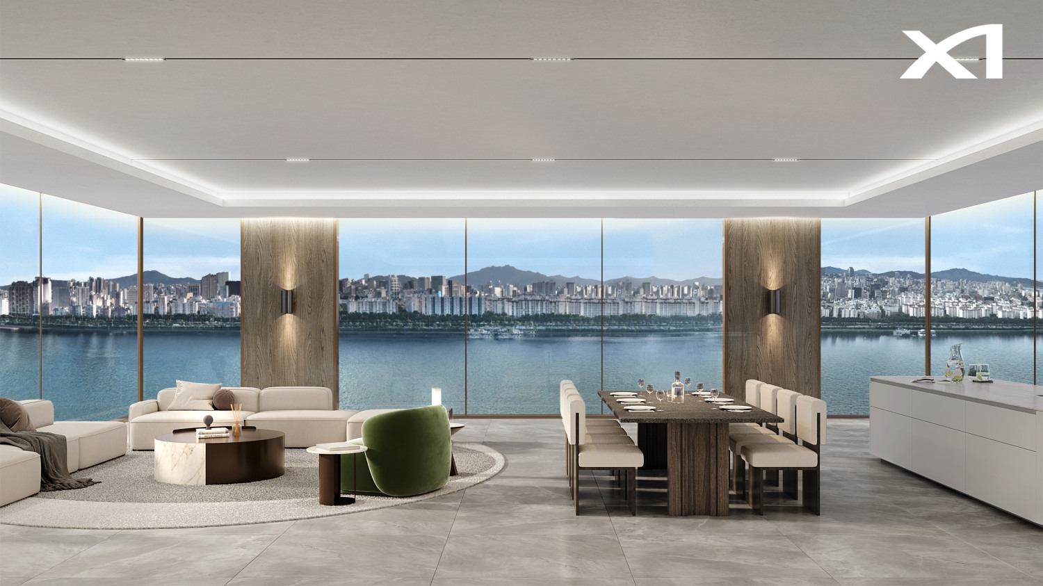 GS건설 자이(Xi)가 특허 출원한 ‘파노라마 조망 가능한 구조’ 설계./사진제공=GS건설