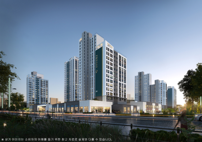 인천 영종 운서역 푸르지오 더 스카이 2차 투시도./사진제공=대우건설