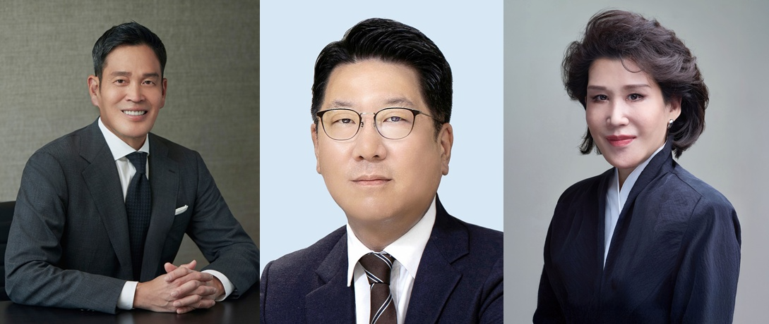 정용진 신세계그룹 회장과 정지선 현대백화점 그룹 회장 그리고 정유경(주)신세계 회장(왼쪽부터). /사진제공=신세계그룹, 현대백화점그룹