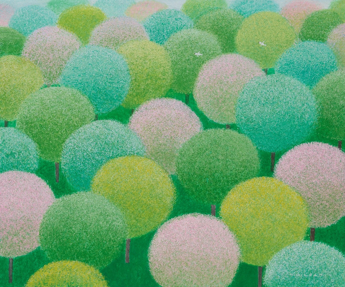 항금리 가는 길, 53x54.5cm, 한지에 채색, 2025