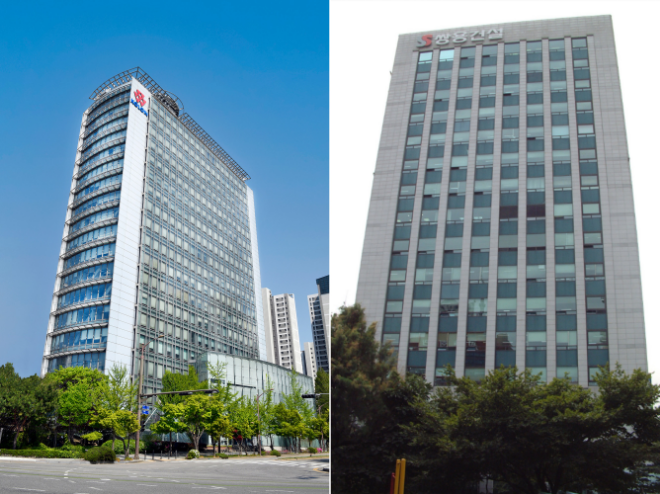 코오롱글로벌·쌍용건설 전경(사진 왼쪽부터).사진제공=코오롱글로벌·쌍용건설