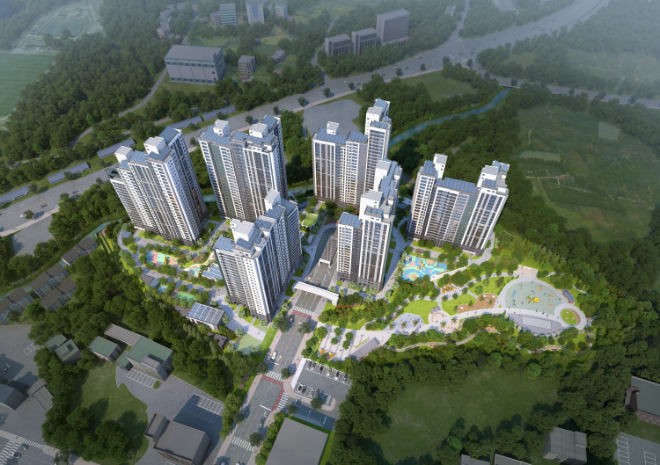 용인 푸르지오 원클러스터파크 조감도./사진제공=대우건설
