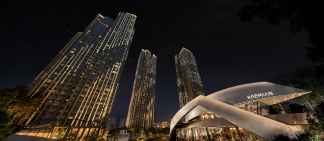 래미안 르네아르 대치(남측 UP VIEW)./사진제공=삼성물산 건설부분