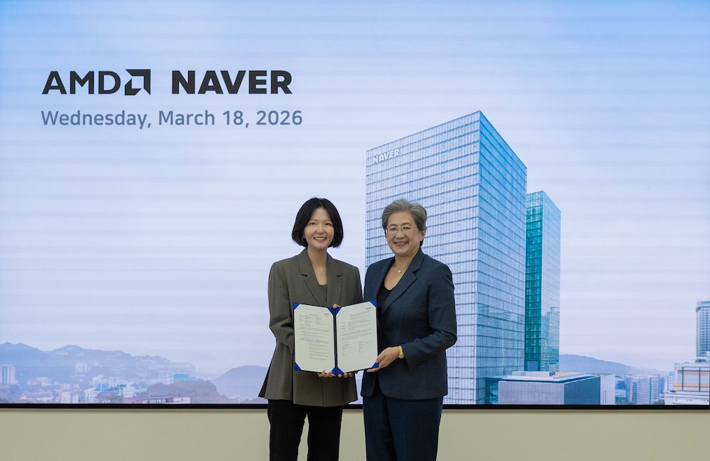 (왼쪽부터) 최수연 네이버 대표이사, 리사 수 AMD CEO. /사진=네이버