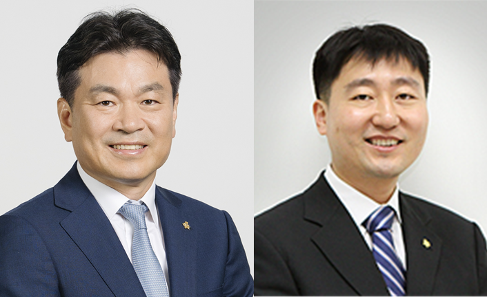 왼쪽부터 김희문 한국증권금융 신임 전무, 김태완 신임 상무. / 사진제공= 한국증권금융(2026.3.30)