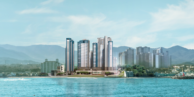 르네오션 고성 퍼스트뷰 투시도./사진제공=한국토지신탁