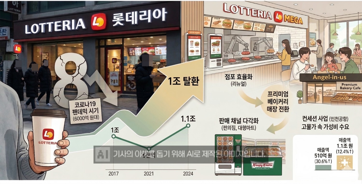 롯데GRS가 지난해 매출 1조 클럽에 재진입했다./사진=생성형AI