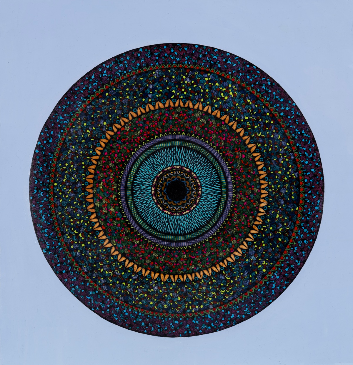 허준 작_관계의 방향6, 60.5 x 60.5cm, 한지에 혼합재료, 2023