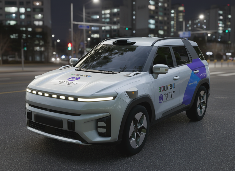 KGM이 강낭구 자율주행 시범사업에 투입하는 '토레스EVX' 로보택시. / 사진=KGM