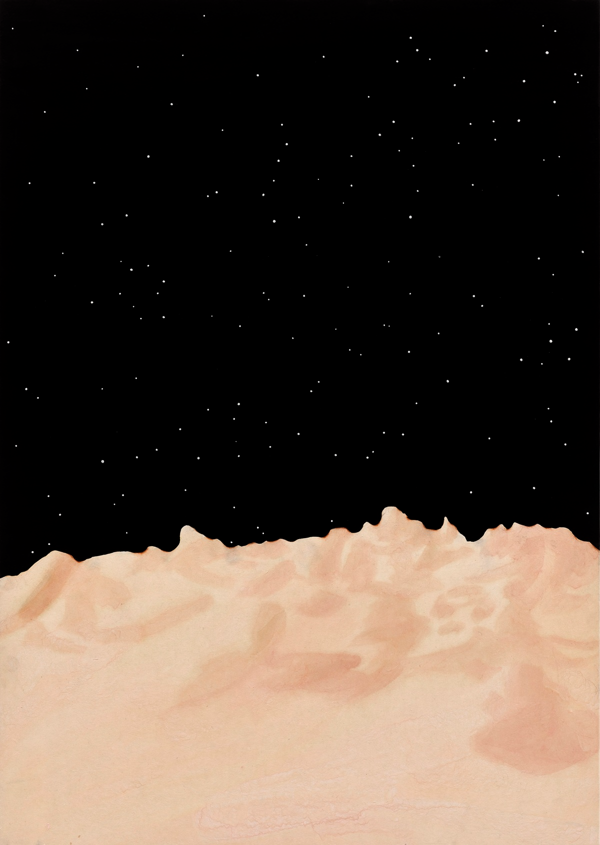 고영미 작, 별밤_한지위에 채색, 85x60cm,2024