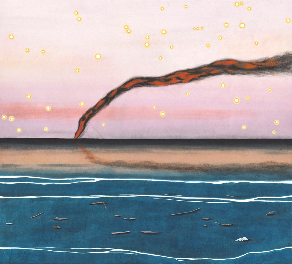 고영미 작, 맞닥뜨린 장면, 한지 위에 채색, 90×100cm 2026